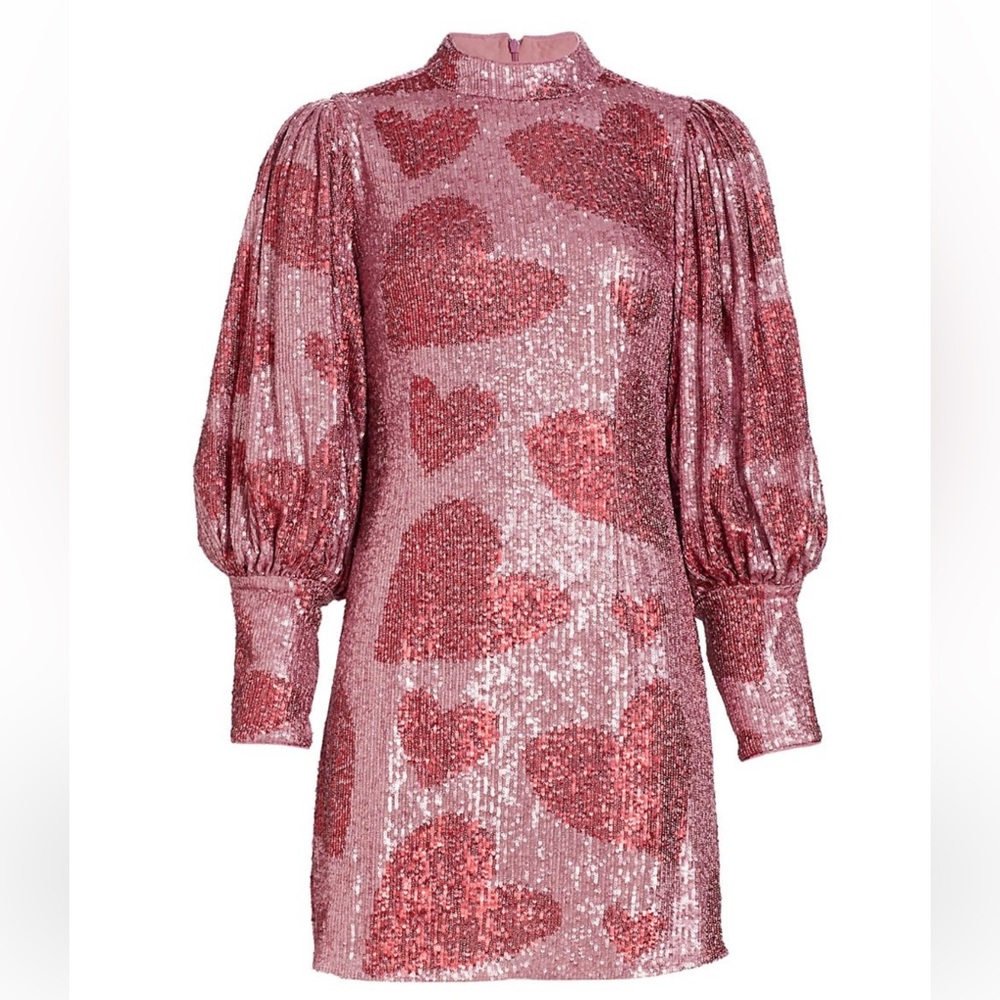 Farm Rio Heart Sequined Minidress Size XS